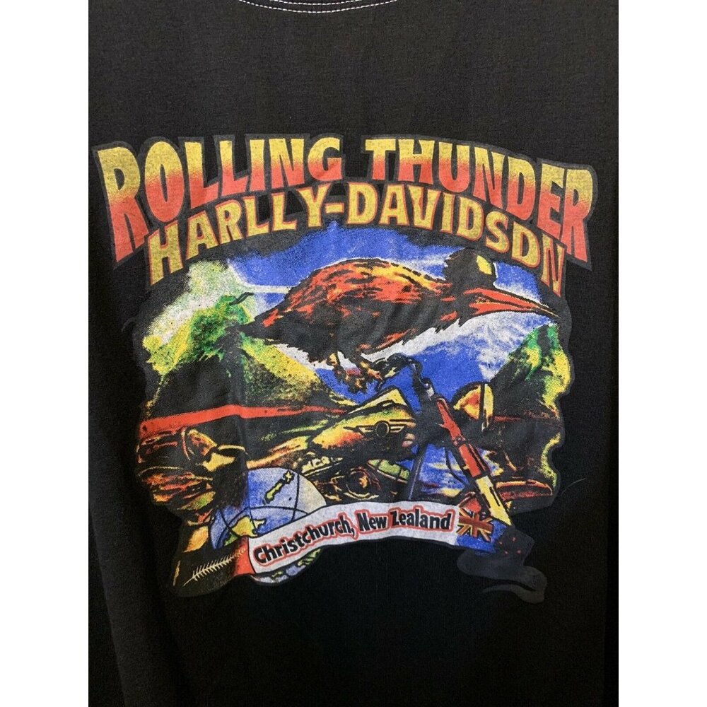 VTG Harlly Davidsdn Rolling Thunder Christchurch New Zealand‎ Euro T Shirt